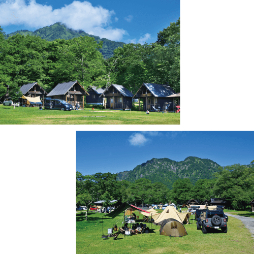 長野県 戸隠キャンプ場 / ログキャビン（５人用） １棟１泊［食事なし］宿泊券（１万4000円相当） 【利用期限】2026年６月まで