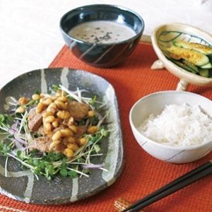 豚肉と大豆の香味野菜煮込み