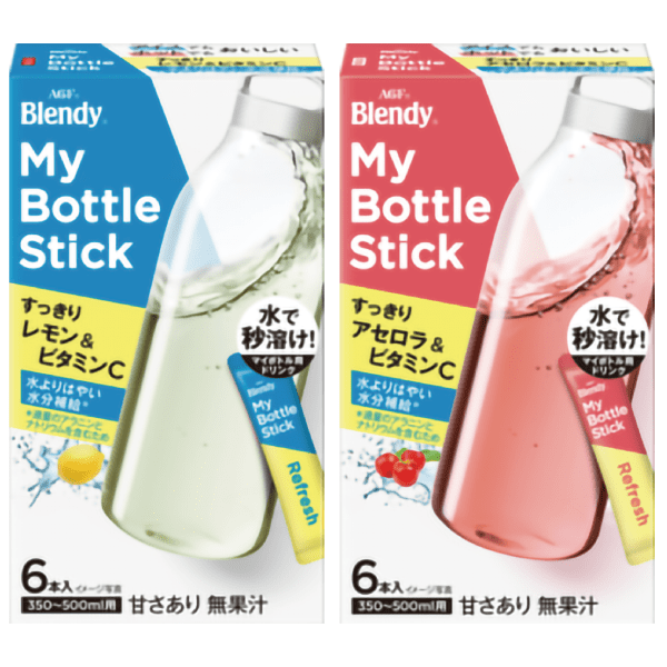 AGF 「ブレンディ®」マイボトルスティック 2種(各2個) セット ・すっきりレモン&ビタミンC(6本入) ・すっきりアセロラ&ビタミンC(6本入)